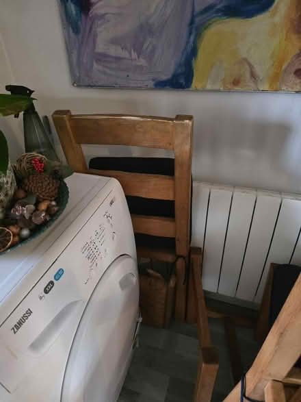 Photo of free 3 and a fixable Dining Chairs, A bag of potpourri, 6 plates (Warden Hill LU2) #2