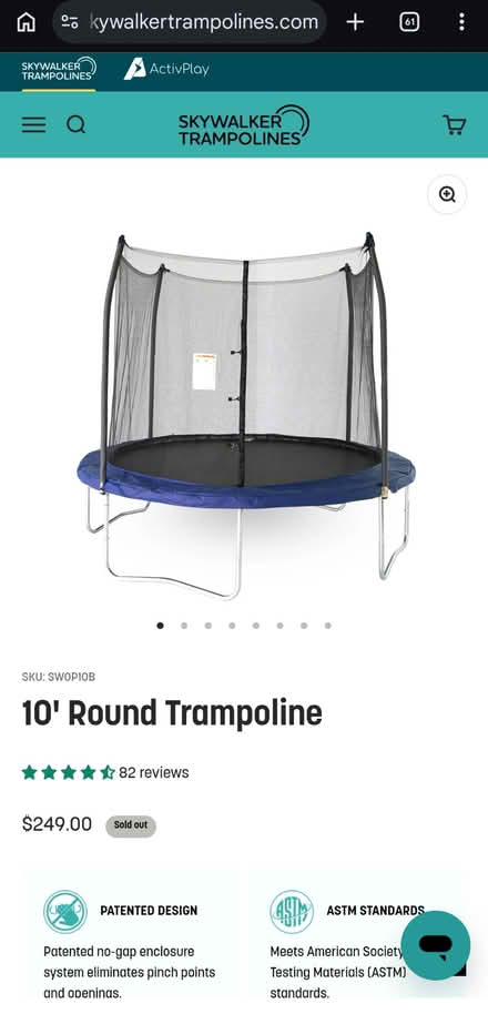 Photo of free 10 ft trampoline (Petworth/Brightwood) #1