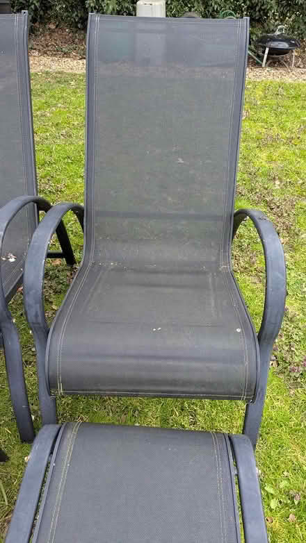Photo of free 2 x garden chairs and footstools (Dukes ride LU7) #3