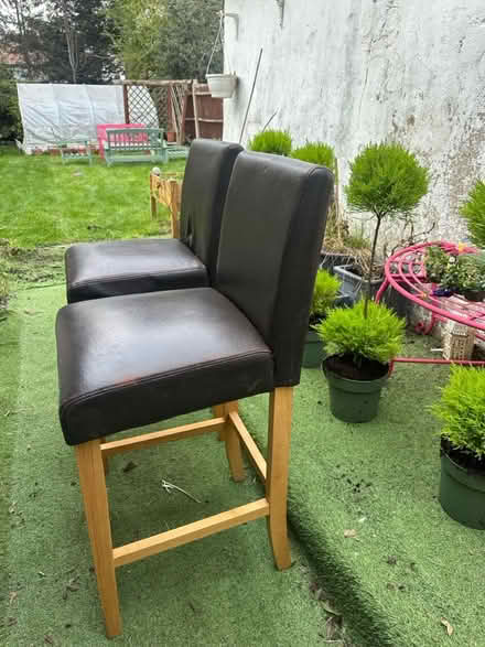 Photo of free 2 high leather chairs (Tolwort KT5) #4