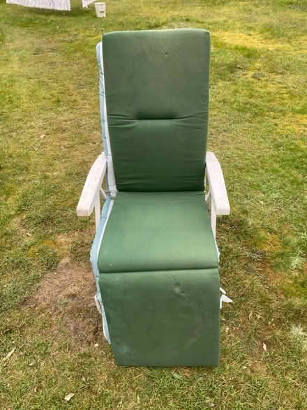 Photo of free Green three part cushion for steamer chair (Gorse Hill GU22) #1