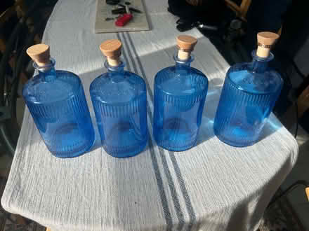Photo of free 4 empty blue gunpowder bottles with stoppers (BT7) #2
