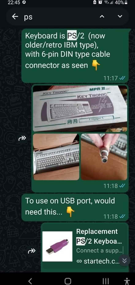 Photo of free Keytronic Ps/2 AT/XT keyboard (D8 area) #4