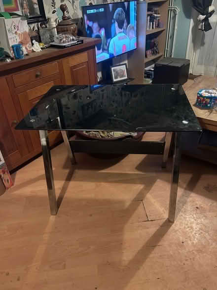 Photo of free Black glass desk (Farley Hill LU1) #1