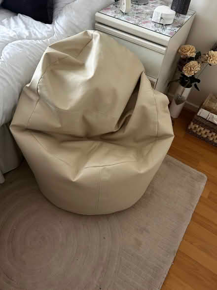 Photo of free Large faux leather bean bag. (Stamford PE9) #2