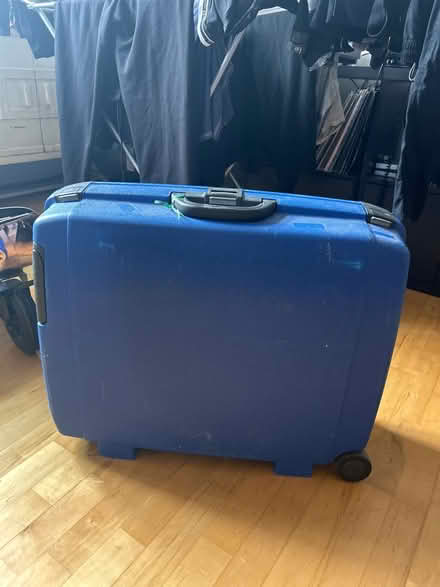 Photo of free Blue sturdy plastic luggage (Plaistow E139LX) #3