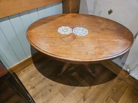 Photo of free Oval oak table with carved nal legs (Llansilin SY10) #2