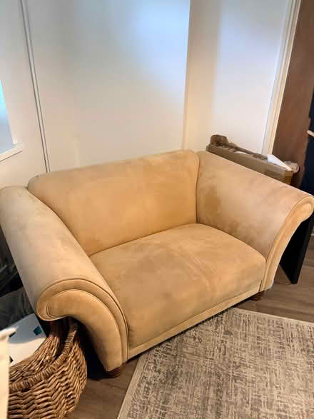 Photo of free Suede Mustard Cuddle Chair (CT2) #1