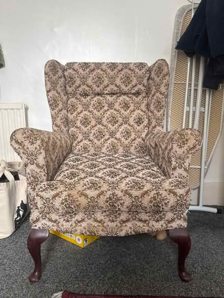 Photo of free vintage Parker Knoll wingback fireside armchair (Sands End SW6) #1