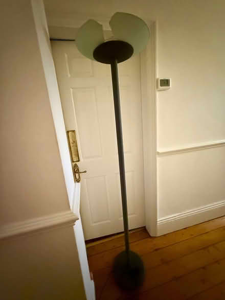 Photo of free Grey uplighter broken glass shade (Salford M30) #1