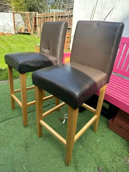 Photo of free 2 high leather chairs (Tolwort KT5) #2