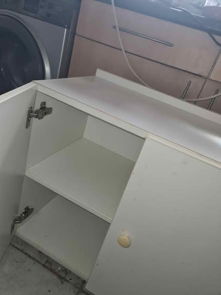 Photo of free Low white rolling cupboard (Dalston E8) #4