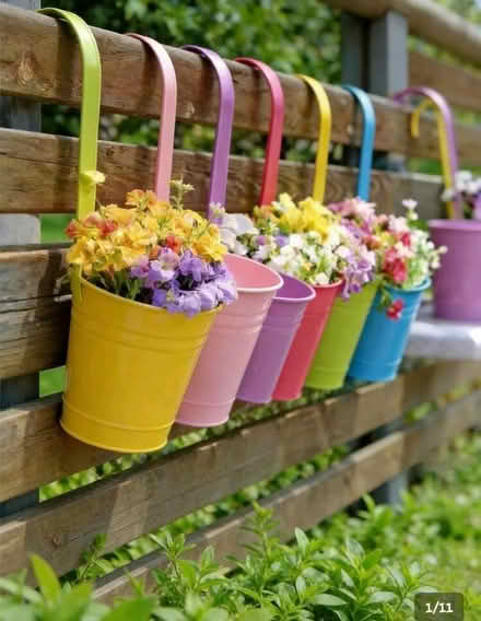 Photo of Colourful, sturdy flower pots (TN23) #3