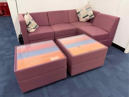Photo of free Reception corner sofa and two tables (Hanwell Fields OX16) #1