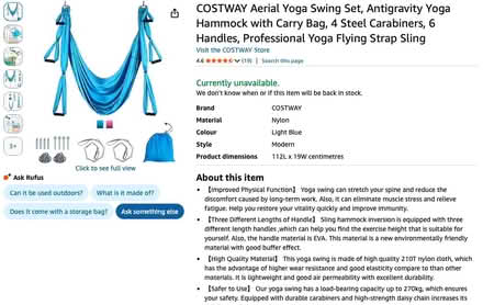 Photo of free Aerial yoga swing set from Amazon - see picture (Brecon LD3) #1
