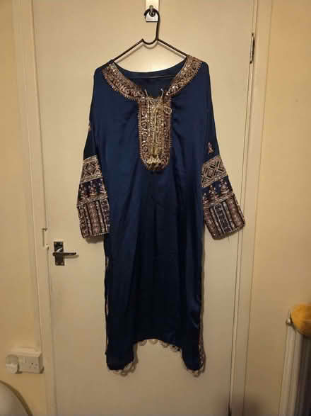 Photo of free Ladies turquoise blue shalwar kameez suit (Round Green LU2) #1