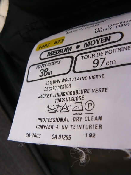 Photo of free Vintage M&S grey wool mix suit 38" M & trousers W32"/L31" (Kempsey WR5) #3