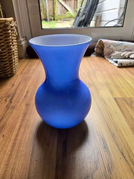 Photo of free Blue Flower glass vase (Northcote Road SW11) #1