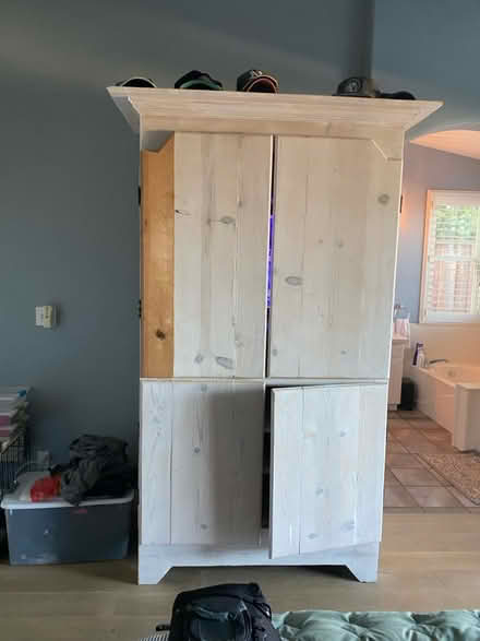 Photo of free Tall wood cabinet (tv not included) (5 canyons Castro Valley) #3