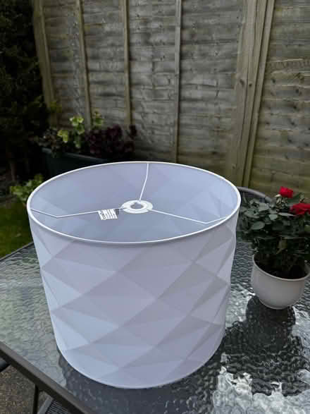 Photo of free White Cotton Faceted Geometric Retro Shade (Sherwood TN2) #1