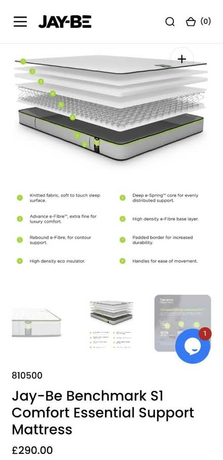 Photo of free King sized Jay Be mattress (Hove) #1