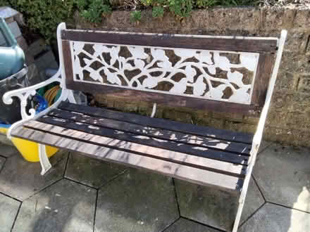 Photo of free Wood and Iron Garden bench (Honiton EX14) #1