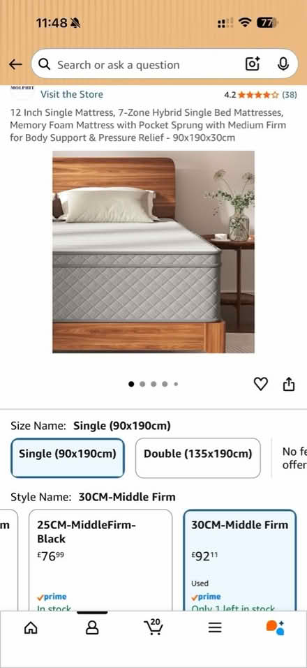 Photo of free Single mattress (The Exchange LS12) #1