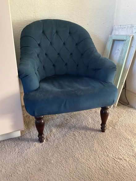 Photo of free Small upholstered chair (Saint Marychurch TQ1) #1