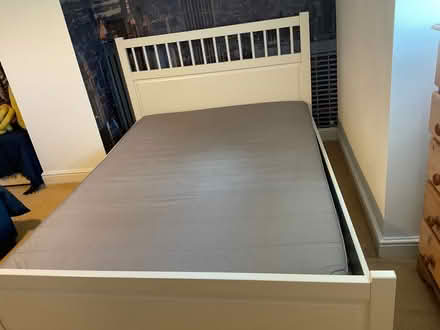 Photo of free IKEA double bed and -if wanted - a double mattress as shown. (Monkston Park MK10) #1