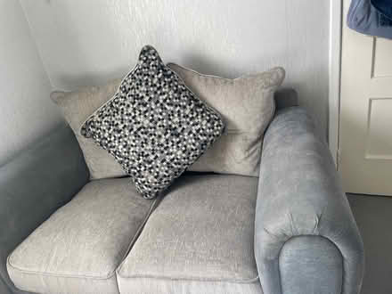 Photo of free 2 seater grey sofa (Southdown) #2
