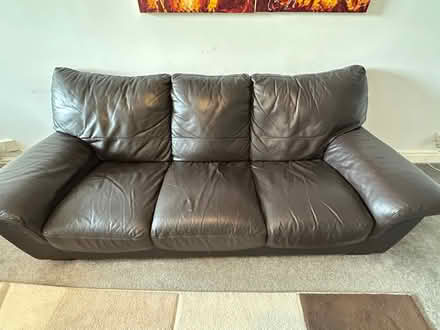 Photo of free Two 3 seater leather sofas (Hayes BR2) #2