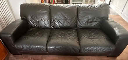 Photo of free Leather 3 seater sofa (BN2) #1