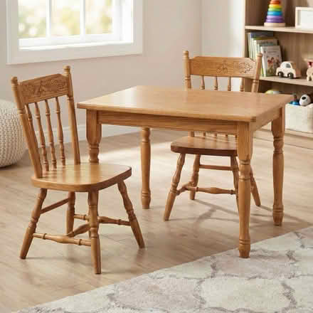 Photo of wooden toddler/coffee table (Russett) #2