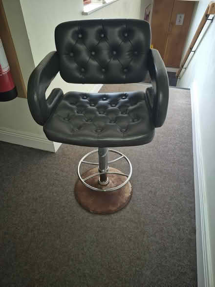 Photo of free 2 x Bar stools black (Ballycullen Dublin 24) #1