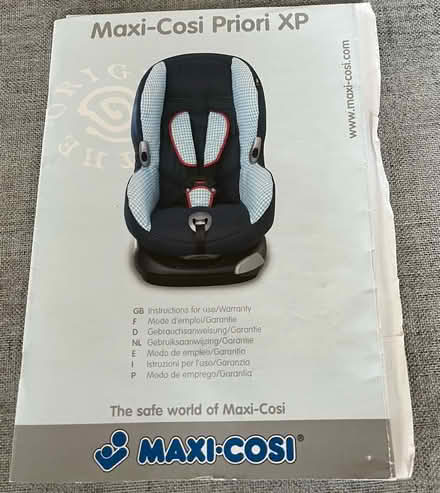 Photo of free Maxi Cosi Priori XP Car Seat (Ladybridge BL3) #2