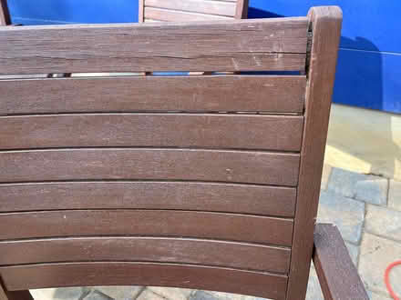Photo of free wood patio table/chairs (old) (Tenleytown) #3