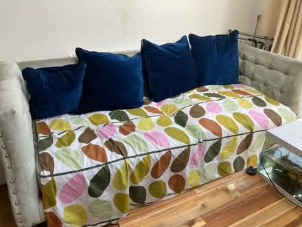 Photo of free Large 3 seaters sofa to give away - pickup from KT2 only (Ham Gate KT2) #1