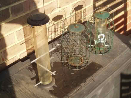 Photo of free 3 bird feeders. All complete. (Yateley GU46) #1