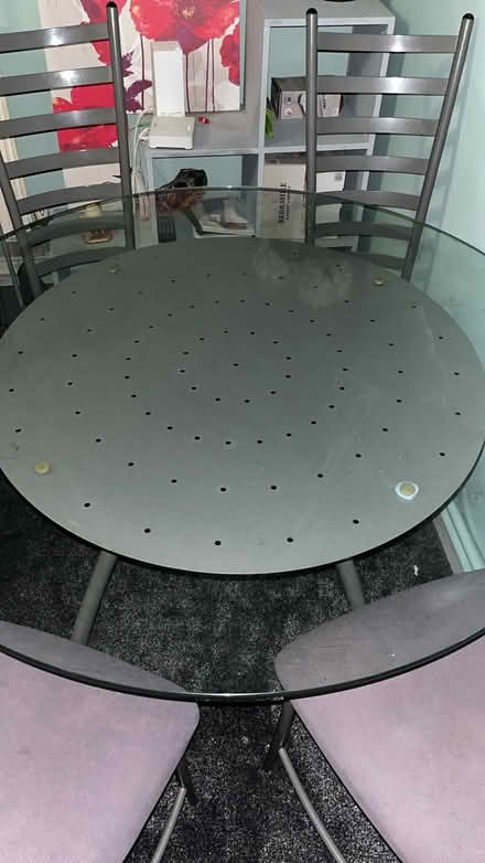 Photo of free Glass dining table and 4 chairs (SE22) #2