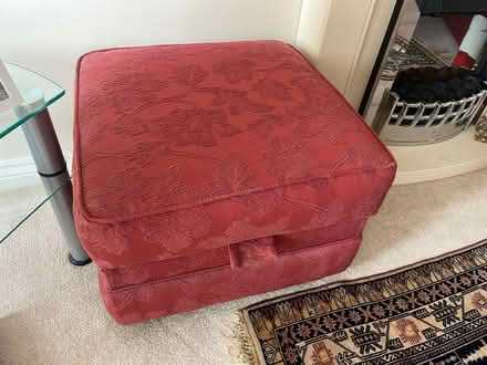 Photo of free Red storage ottoman (Waterlooville PO7) #3