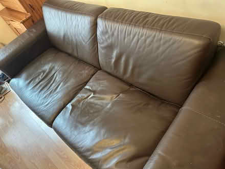 Photo of free Genuine leather sofa bed (NW4) #3