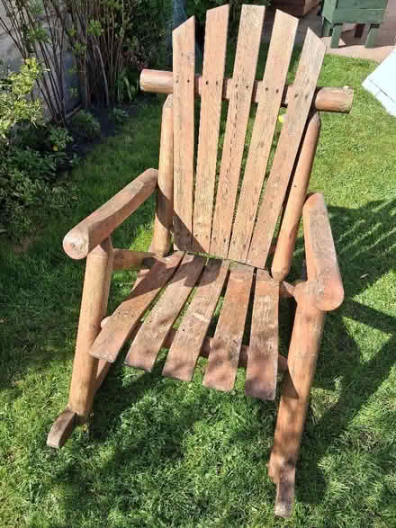 Photo of free Wooden garden rocking chair (Hoddesdon EN11) #2