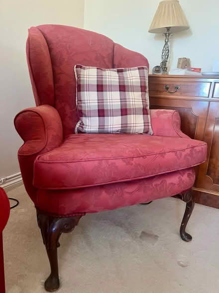 Photo of free Red wing back armchair (Waterlooville PO7) #2