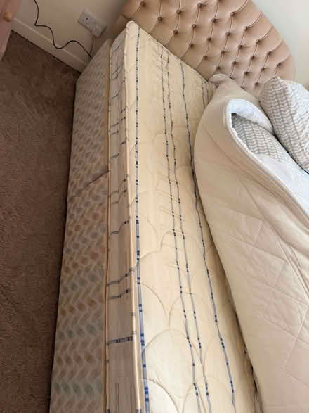 Photo of free Double Divan bed, headboard & mattress (Dutton PR3) #1