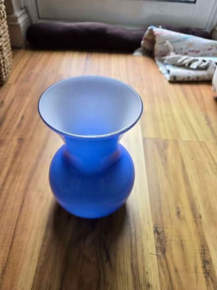 Photo of free Blue Flower glass vase (Northcote Road SW11) #2