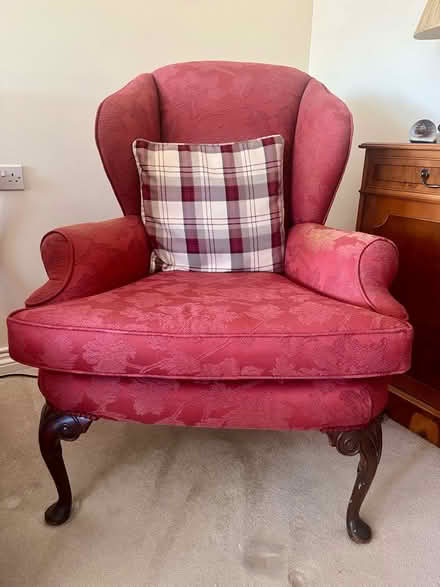 Photo of free Red wing back armchair (Waterlooville PO7) #1