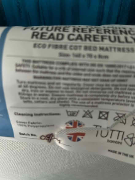 Photo of free Cot mattress (Battersea SW11) #3