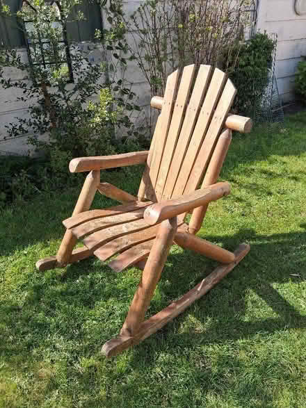 Photo of free Wooden garden rocking chair (Hoddesdon EN11) #1