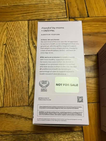 Photo of free Perelel nutrition packs for moms (I live in Kew Gardens) #2