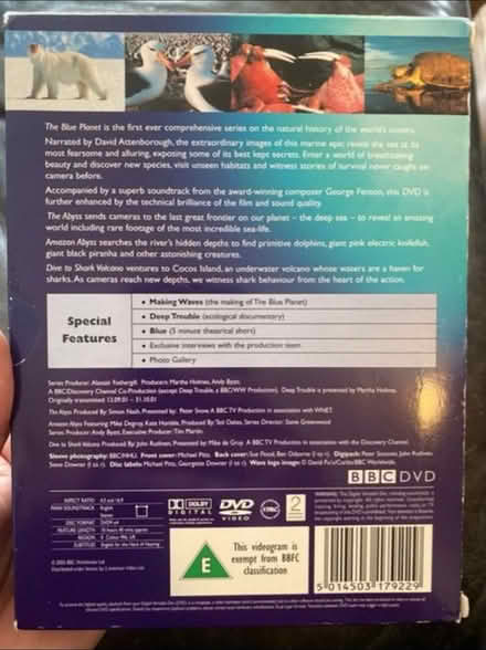 Photo of free The Blue Planet DVDs (Cheshunt En8) #2